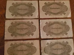 WWII GERMANY WAR NOTE LOT GERMAN 10 COLLECTIBLE WW2 COLLECTION FAST USA SHIPPING