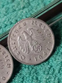 DAMAGED WW2 REICHSPFENNIGS