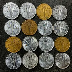 OLD CANADA COIN LOT - WORLD WAR 2 VICTORY NICKELS - 16 COINS - LOT #J9
