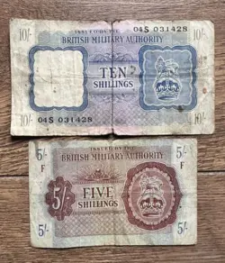 WW2 BRITISH MILITARY AUTHORITY BANKNOTES