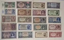 HUNGARY WW2 20 PCS COLLECTION BANKNOTES (VF-XF)  10-100.000 B.PENGO SERIE (VI.)