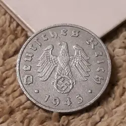 1 REICHSPFENNIG ~ KM#97 ~ GERMANY ~ GERMAN WW2 PENNY ~ (1943-F)