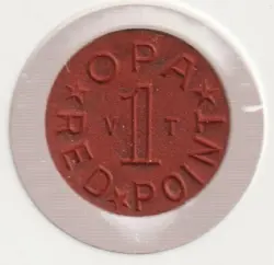 1944 US WWII OPA RED VT RATION TOKEN COLLECTIBLE WW2 COLLECTION OLD WAR COIN USA