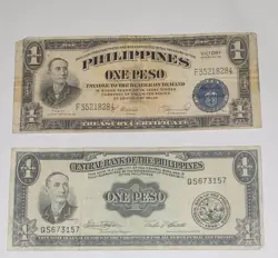 PHILIPPINES ONE PESO VICTORY SERIES NO. 66 BANKNOTE-WW2