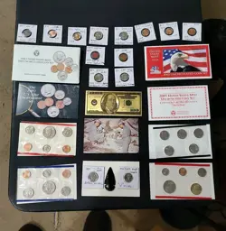 ESTATE USA COIN COLLECTION LOT MINT SETS WW 2 V NICKEL POST CARD NO JUNK DRAWER 