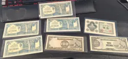 WW2 OCCUPATION JAPANESE INVASION MONEY LOT OF (7) NOTES, FREE SHIPPING