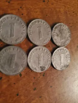 COIN LOT THIRD REICH WW2 GERMAN 1 REICHSPFENNIG 1937 -1939 SWASTIKA USA SHIPPED!