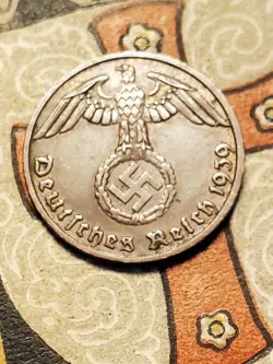 GERMANY 1939 E 1 REICHSPFENNIG   COIN 3RD REICH WW2 PFENNIG RP