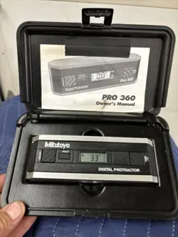 MITUTOYO PRO 3600 DIGITAL PROTRACTOR EXCELLENT WORKING CONDITION