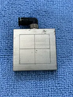 MITUTOYO CMM AIR FLOAT BEARING 40MM X 40MM X 12MM THICK WITH AIR FITTING