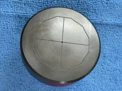 MITUTOYO CMM AIR FLOAT BEARING, 80MM DIA X 24MM THICK WITH AIR FITTING