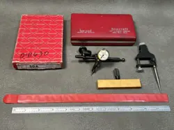 MACHINIST STARRETT, MITUTOYO PARTIAL SETS 711 DIAL INDICATOR 50A TRAMMEL, RULE