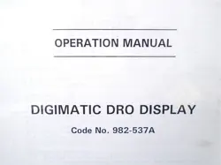 DRO DISPLAY CODE