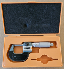 MITUTOYO 193-211 OUTSIDE MICROMETER, RATCHET STOP, 0-1