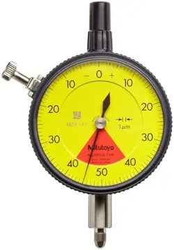 NEW MITUTOYO ONE REV DIAL INDICATOR 0-0.08MM / 0.001MM 40-0-40 DIAL LUG BACK