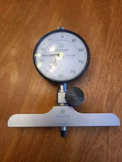 MITUTOYO DIAL INDICATOR DEPTH GAUGE 1-INCH MADE IN JAPAN