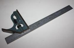 MITUTOYO ADJUSTABLE 12” SQUARE 180-503 COMBINATION SQUARE MEASURING TOOL VINTAGE