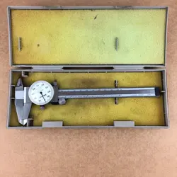 MITUTOYO 505-637-50 DIAL CALIPER, 0-6