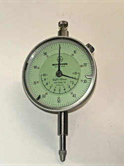 MITUTOYO PRECISION DIAL INDICATOR 0.01-10 MM FULL JEWELED #2048-10 JAPAN