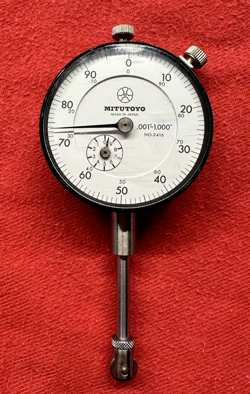 MITUTOYO 2416 DIAL INDICATOR W/ ROLLER WHEEL -1