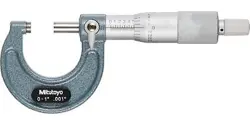 MITUTOYO 103-177 OUTSIDE MICROMETER, BAKED-ENAMEL FINISH, RATCHET STOP, 0-1