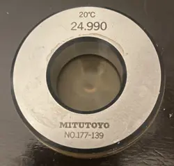 MITUTOYO 25MM (24.990) INSIDE SETTING RING GAUGE