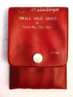 CLEAN VINTAGE MITUTOYO SMALL HOLE GAGES H 154 - 901 SET. MADE IN JAPAN.