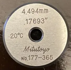 177-365 MITUTOYO SETTING RING 4.5 MM (4.494MM).- .177” (.17693)