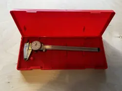 MITUTOYO DIAL CALIPER SHOCK PROOF WITH BOX   INSTRUCTIONS 505-644-50 #237