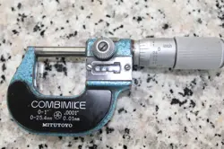 MITUTOYO NO 159-211 0-1” 0-25.4MM COMBIMIKE OUTSIDE MICROMETER W/ DIGIT COUNTER