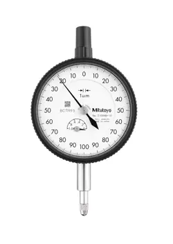 MITUTOYO 2109AB-10 - DIAL INDICATOR .01MM- 1MM, 8MM STEM, M2.5X0.45, FLAT BACK