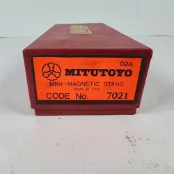 MITUTOYO MINI-MAGNETIC STAND CODE NO. 7021 MADE IN USA PRECISION TOOL FOR INDUST