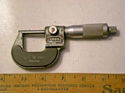 MITUTOYO 0-1 INCH MECHANICAL DIGITAL MICROMETER 193-211