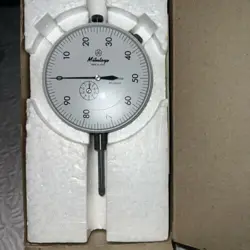 (V) VINTAGE MITUTOYO NO. 3416 LARGE FACE DIAL INDICATOR .001