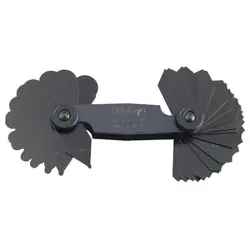 MITUTOYO 186-101 RADIUS GAGE SET,1/32 TO 1/4,30 LEAVES