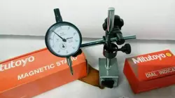 JAPAN MADE MITUTOYO DIAL INDICATOR 2046S WITH INDIA MADE MAGNETIC BASE 7011 S