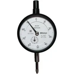 MITUTOYO STANDARD DIAL GAUGE MEASURING RANGE 10MM NO EARS CONTINUOUS SCALE/SHOCK