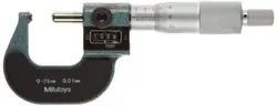 MITUTOYO BOTH SPHERICAL MICROMETER (COUNT) BMD-25K 295-215