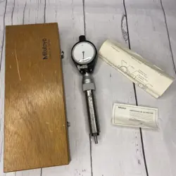 MITUTOYO LOW PRESSURE UNIT WITH DIAL INDICATOR FOR BENCH MICROMETER 121:001,002
