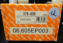 MITUTOYO 378-856 WF 10X/24 MICROSCOPE EYEPIECE SET FOR FINESCOPE USED WORKING