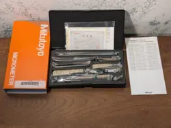 MITUTOYO TUBULAR INSIDE MICROMETER SET NO 139-201 - 1 1/2-12 INCHES - NOS