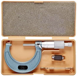 MITUTOYO 103-178 OUTSIDE MICROMETER, BAKED-ENAMEL FINISH, RATCHET STOP, 1-2