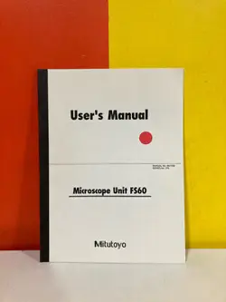 MITUTOYO 4627GP MICROSCOPE UNIT FS60 USER'S MANUAL