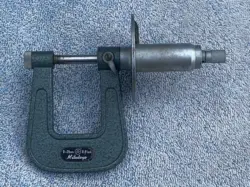 MITUTOYO SHEET METAL MICROMETER NO. 119-202 MADE IN JAPAN 0-25MM 0.01MM TOOL