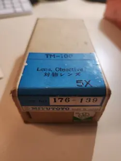 MITUTOYO X5 OBJECTIVE LENS 176-139 176139 TM-100 NEW (OPEN BOX)