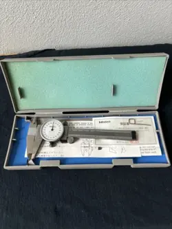 MITUTOYO 505-629-50 DIAL CALIPERS 4” OFFSET INCLUDES CASE MADE IN JAPAN