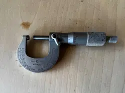 MITUTOYO 115-253 SPHERICAL ANVIL/SPINDLE MICROMETER, 0- 1
