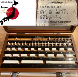 MISSING PARTS MITUTOYO 516-355 BM3-56-1 CERAMIC GAGE BLOCK SET USED JP AA75