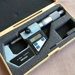 USED MITUTOYO OUTSIDE MICROMETER 293-401 0-25MM 0.001MM DIGITAL FROM JP@M50