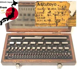 MITUTOYO 516-959 BM1-47-1 GRADE 1 GAGE BLOCK SET USED JP AA79
